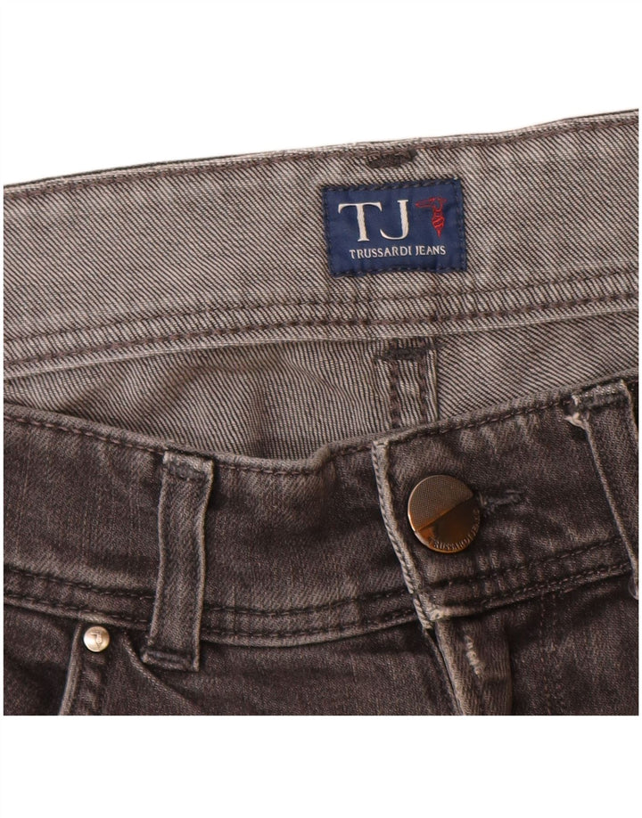 Мужские узкие джинсы Trussardi W35 L32, серый хлопок
