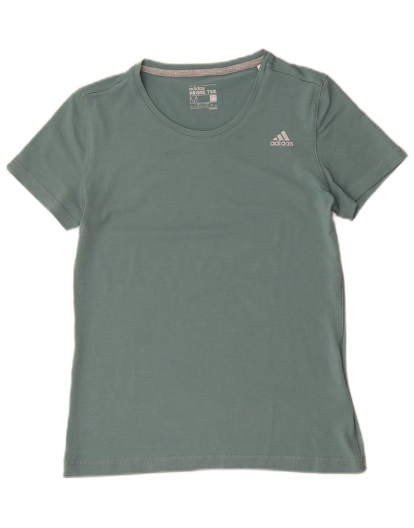 Женская футболка Adidas Climalite Top UK 12/14, средний зеленый хлопок