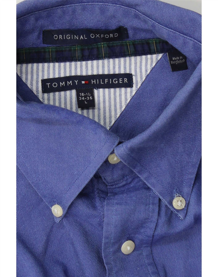 Мужская рубашка Tommy Hilfiger, размер 16 1/2, большая, синяя