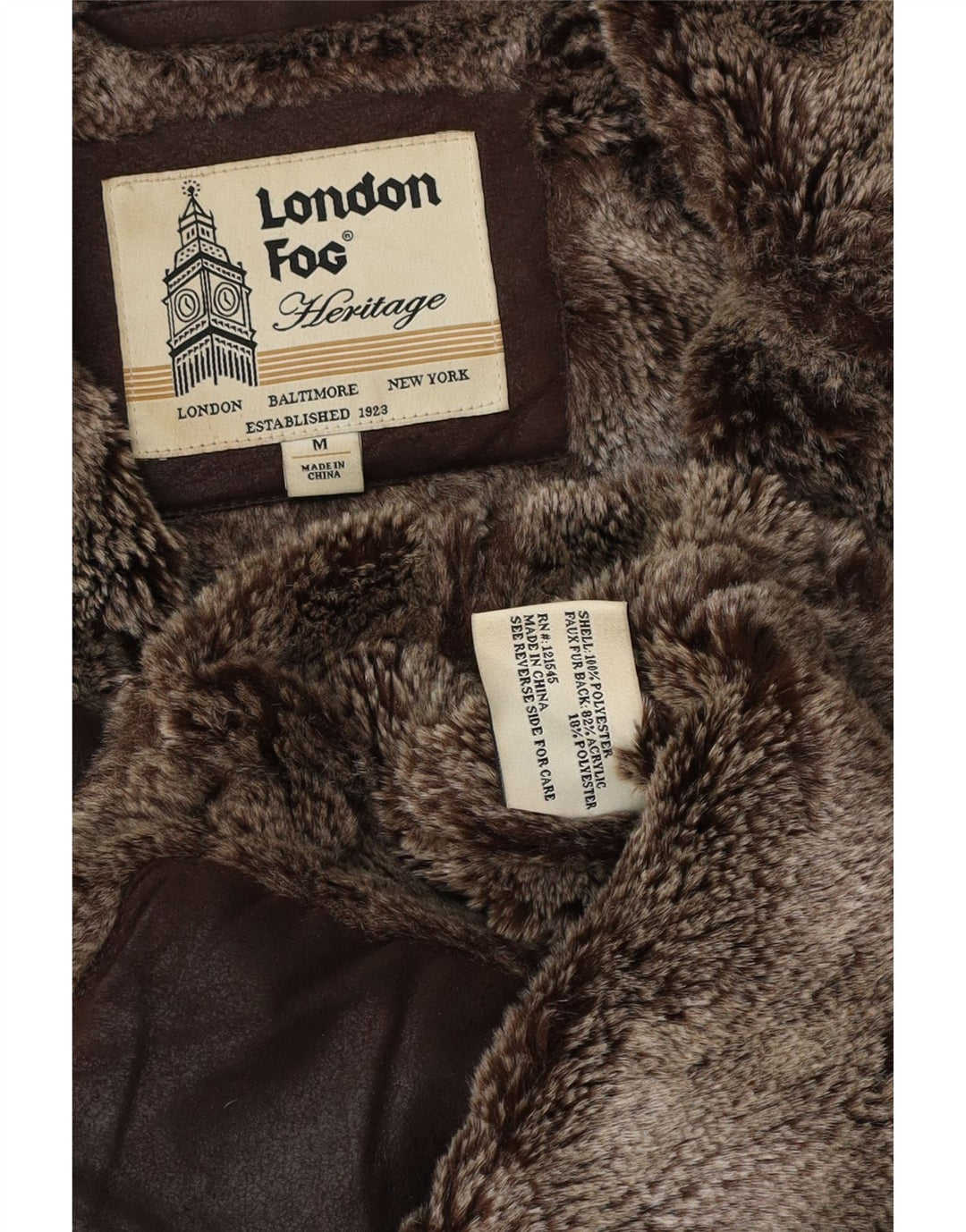 Мужская куртка шерпа London Fog Heritage UK 38, средний коричневый акрил