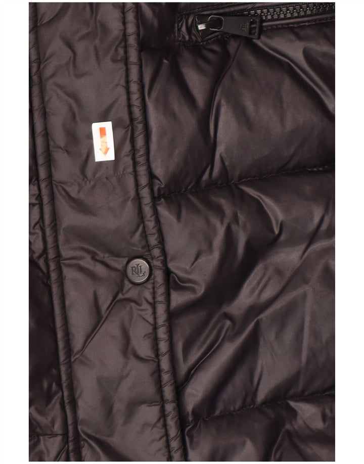 Женское пуховое пальто с капюшоном POLO RALPH LAUREN UK 6 XS, черный нейлон, зимнее