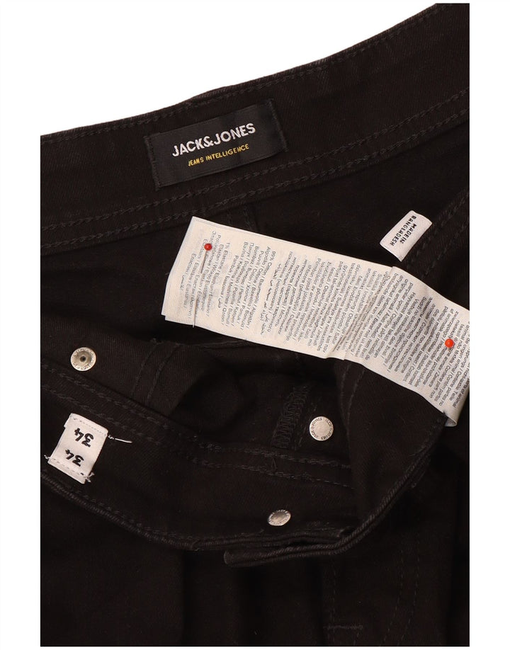 Мужские узкие джинсы Jack & Jones W34 L34, черный хлопок