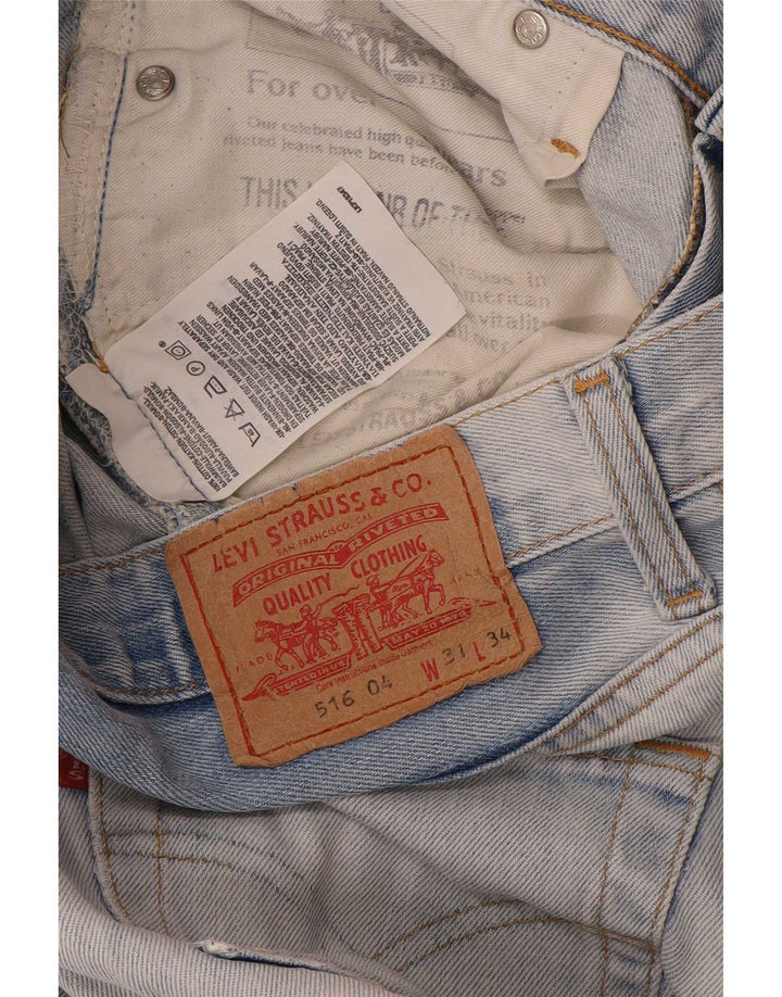 Мужские прямые джинсы Levi's 516 W31 L31 синие, хлопок