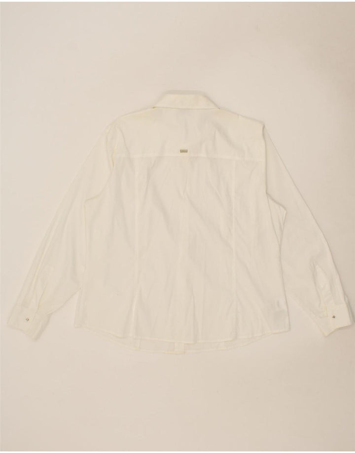 PERTE BY KRIZIA Womens Shirt UK 20 2XL White Cotton Vintage Perte by Krizia and Second-Hand Perte by Krizia from Messina Hembry 