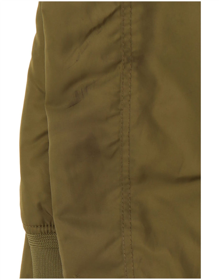 Мужская куртка-авиатор ZARA Adventure Graphic Flight UK 40, большая зеленая нейлоновая куртка