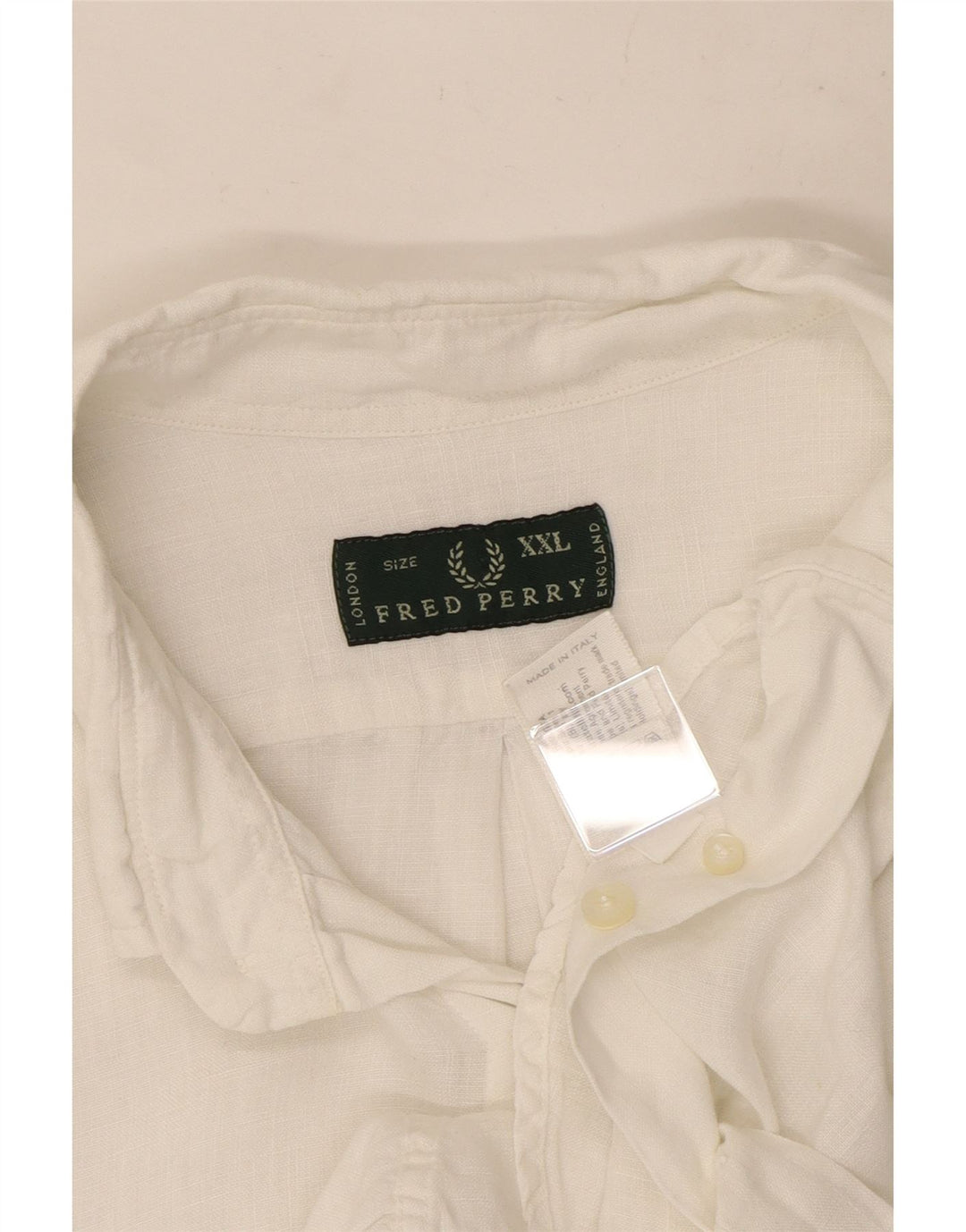 Мужская рубашка Fred Perry 2XL, белая льняная