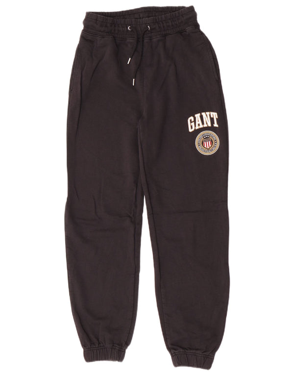 Мужские спортивные брюки с графическим рисунком Gant, джоггеры XS, черный хлопок