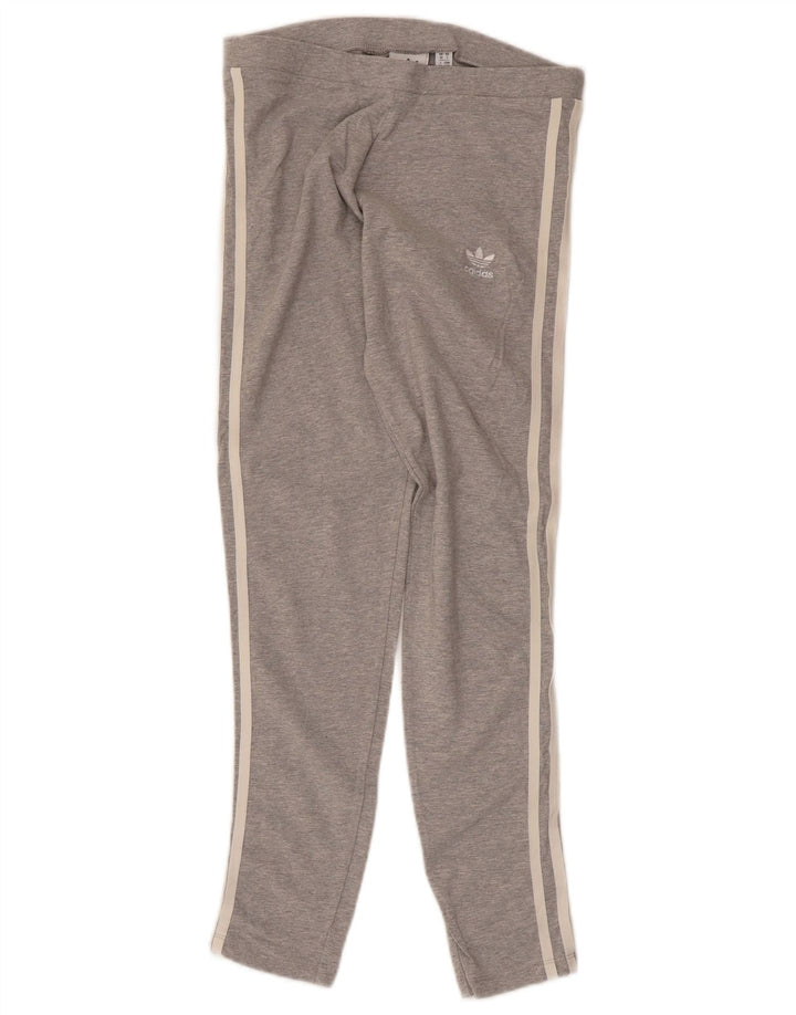 Женские леггинсы Adidas UK 10, маленькие серые, хлопок