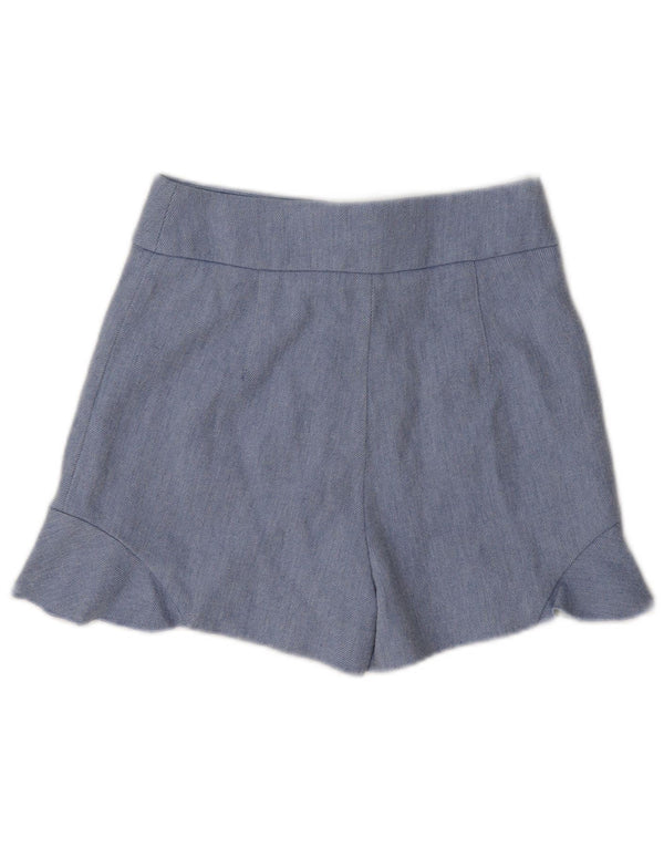 Женские повседневные шорты с широкими штанинами и высокой талией Zara XS W24, синие, хлопок