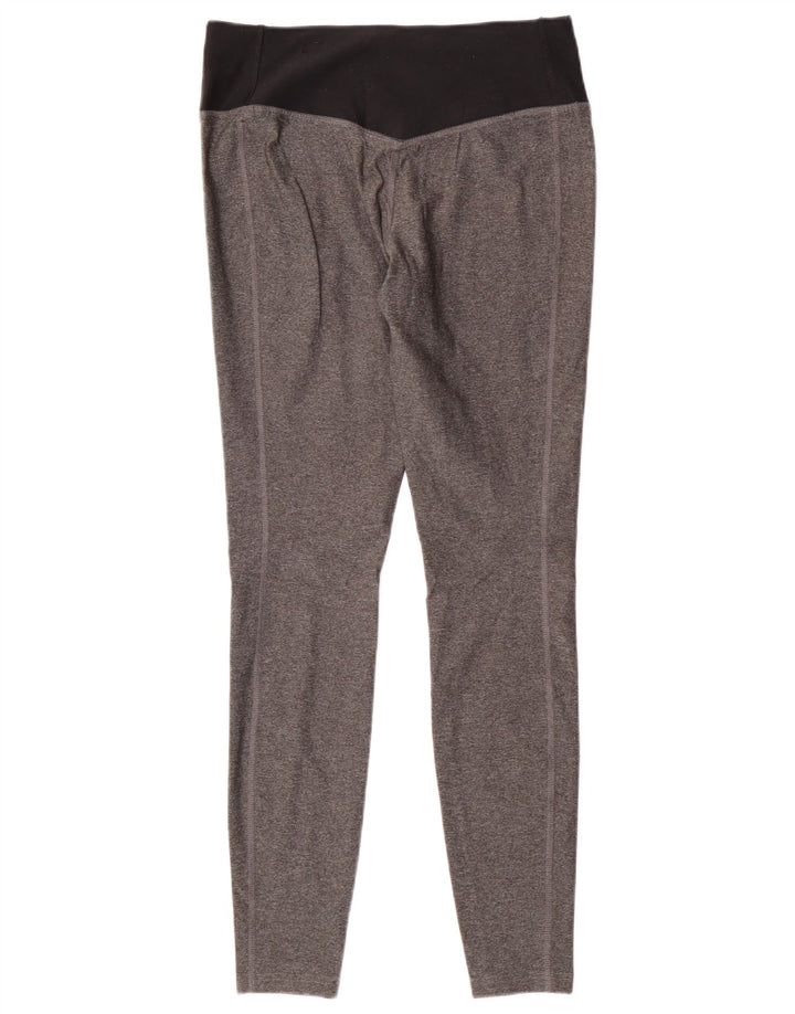 Женские леггинсы NIKE Dri Fit UK 12, средний серый цвет, полиэстер с цветными блоками