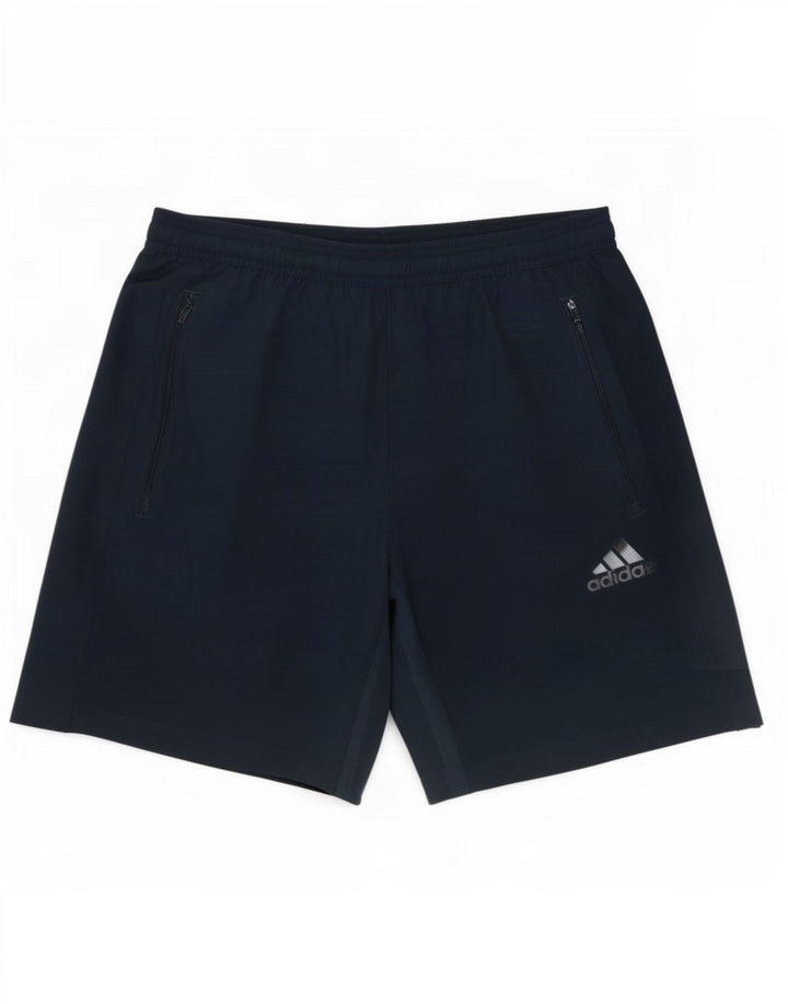 Мужские спортивные шорты Adidas Aeroready среднего размера, темно-синие, полиэстер