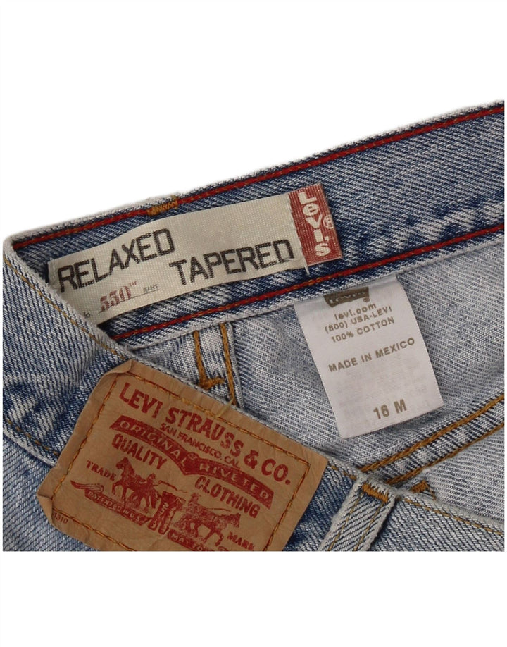 Женские джинсовые шорты LEVI'S 550 свободного кроя с высокой талией США 16 2XL W34 Синие
