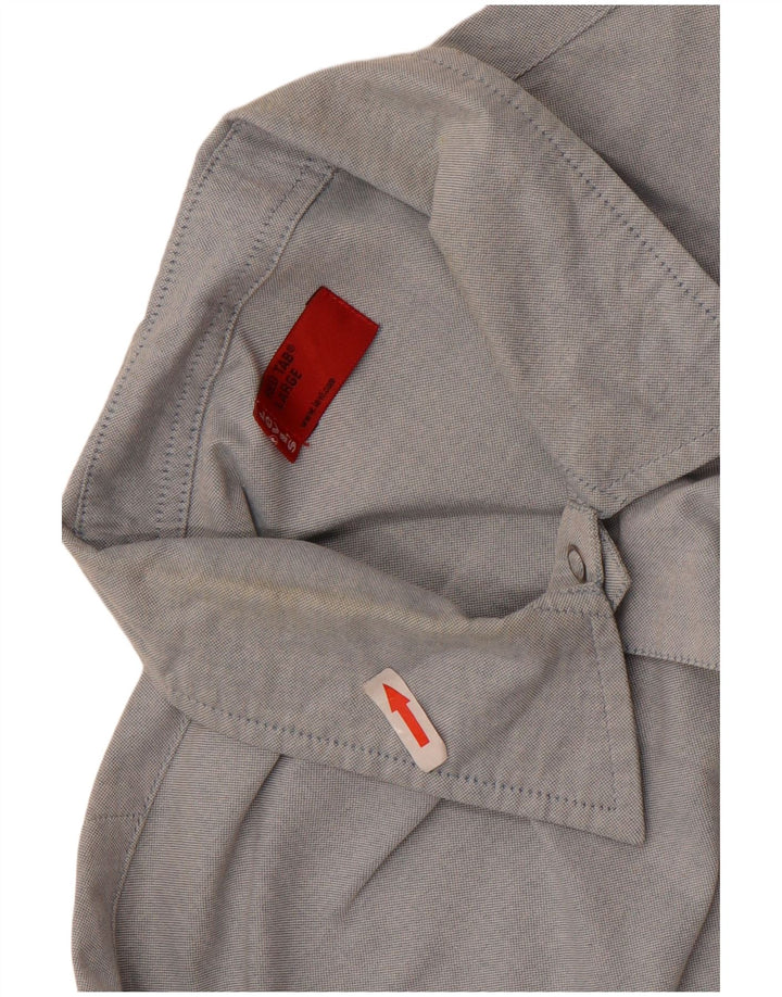 Мужская рубашка с коротким рукавом Levi's, большой размер, синяя, хлопок