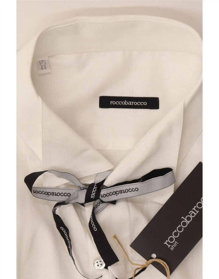Мужская деловая рубашка ROCCOBAROCCO, размер 17 1/2 44 XL, белая