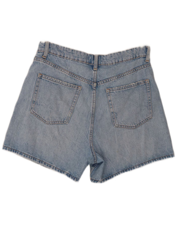 Женские джинсовые шорты Zara с высокой талией EU 40, средние W30, синие, хлопок