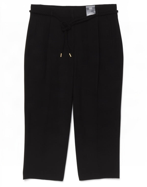 Женские зауженные укороченные брюки Marks & Spencer UK 14, большие W32 L25, черные