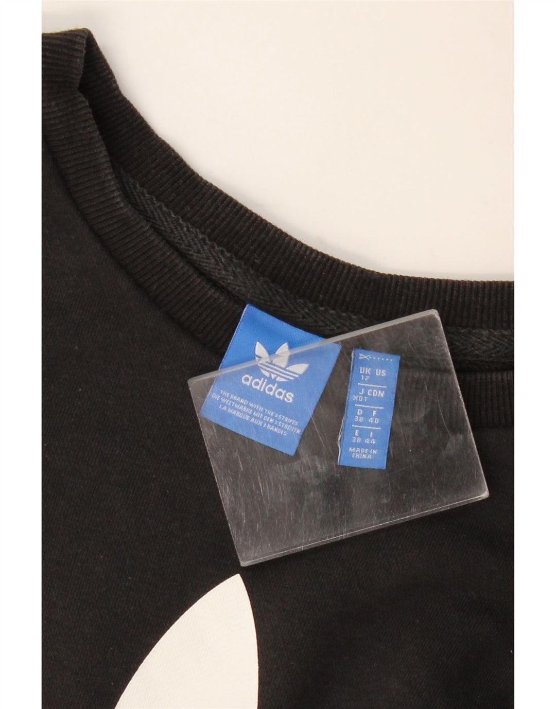 Женский свитер с рисунком Adidas UK 12, средний черный