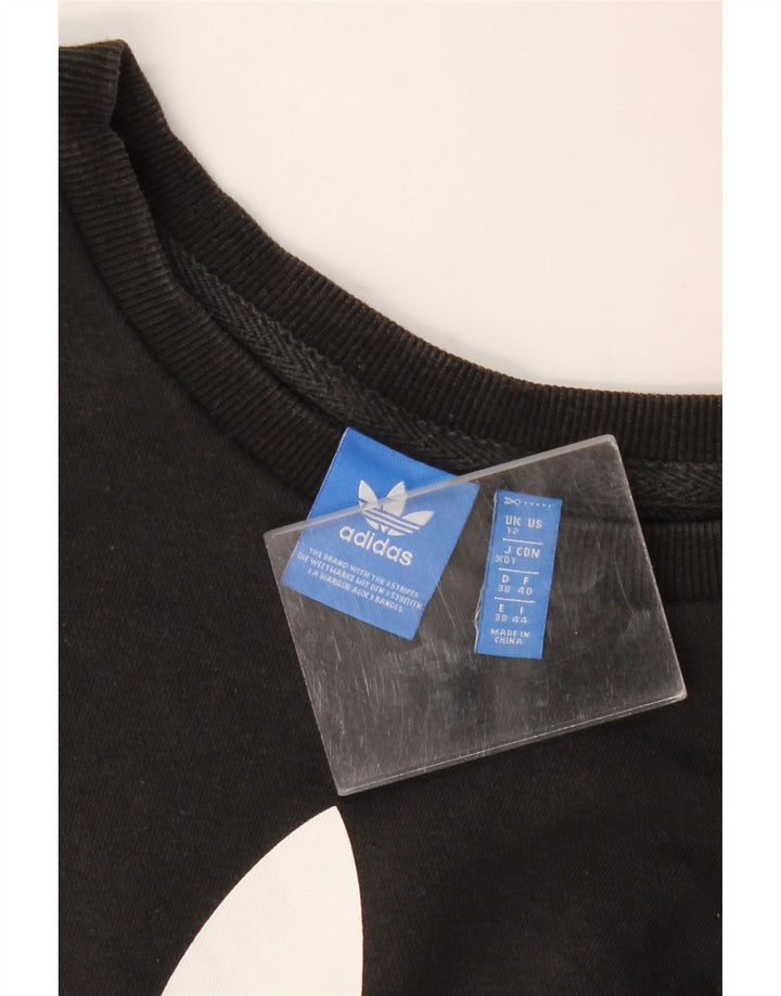 Женский свитер с рисунком Adidas UK 12, средний черный