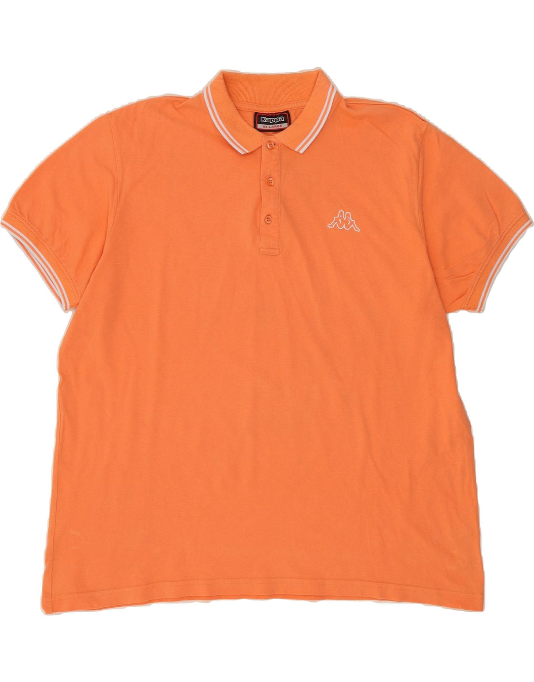 KAPPA Mens Polo Shirt 2XL Orange Cotton Vintage Kappa and Second-Hand Kappa from Messina Hembry 
