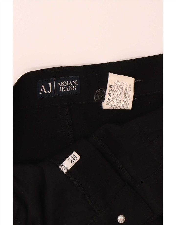 Мужские прямые повседневные брюки Armani W40 L29 черные из полиэстера