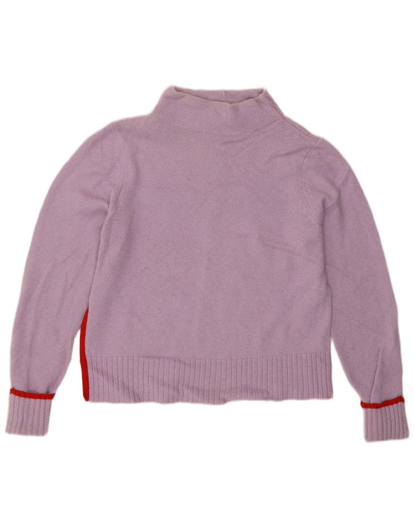 MINT VELVET Womens Turtle Neck Jumper Sweater UK 12 Medium Purple Polyamide
