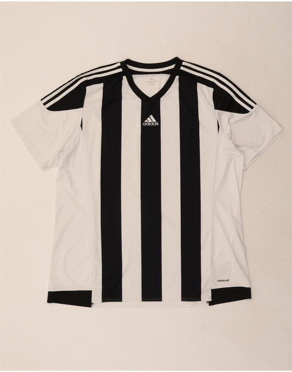 Мужская футболка Adidas Climacool Top 2XL Белый Полиэстер с цветными блоками