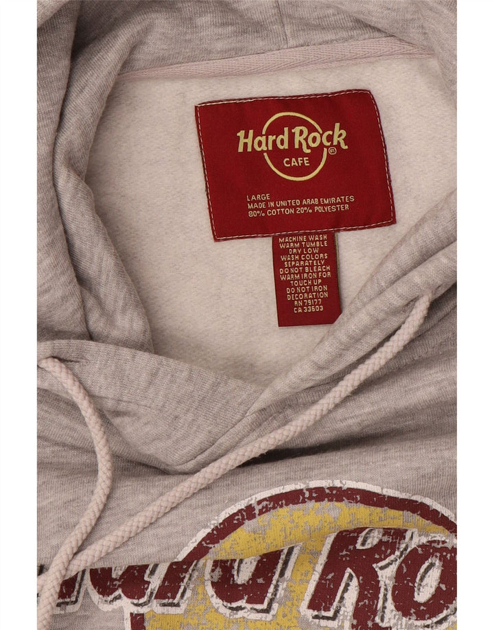 Мужской джемпер с капюшоном Hard Rock Cafe Amsterdam с рисунком, большой серый полиэстер