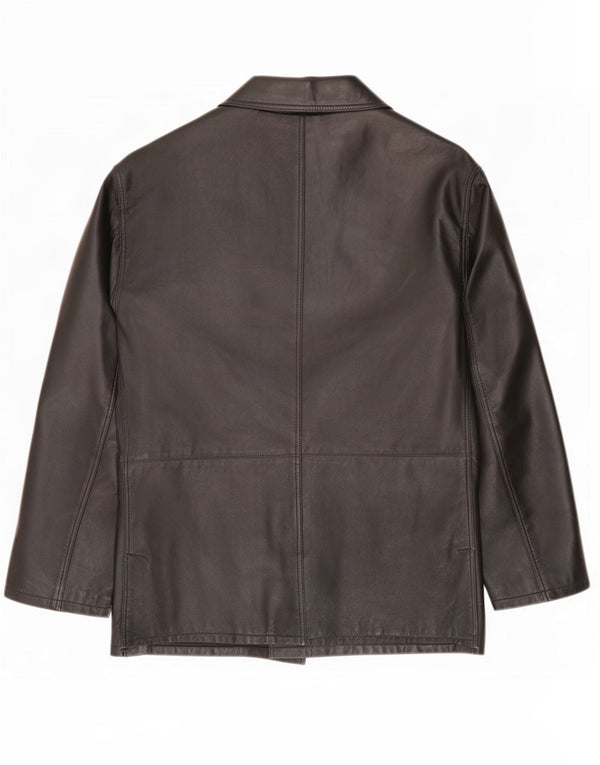 Morelli Мужское Кожаное Пальто IT 56 3XL Черный