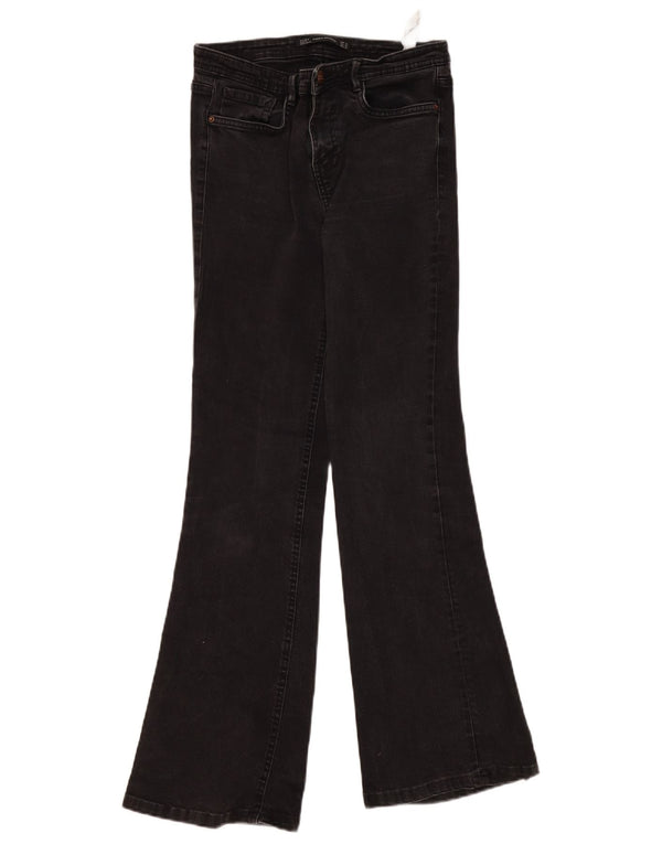 ZARA Womens Flared Jeans EU 38 Small W28 L29 Black
