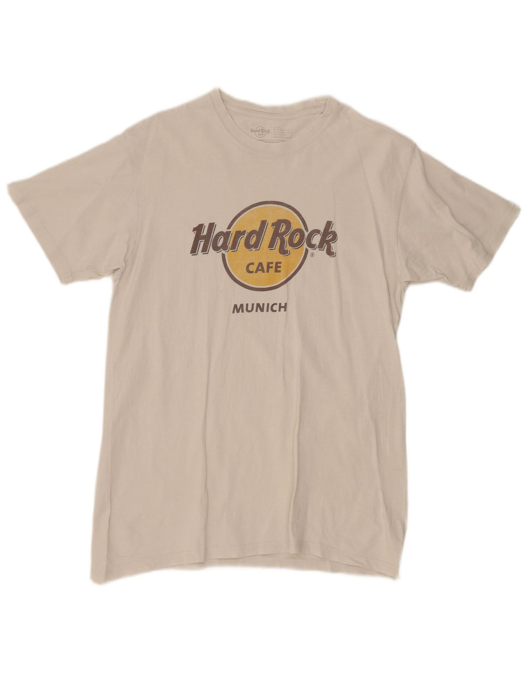 Мужская футболка с рисунком Hard Rock Cafe Мюнхен, топ среднего размера, белый хлопок