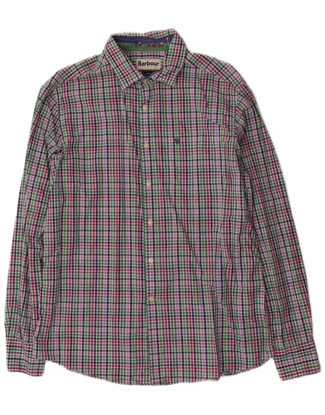 Мужская рубашка Barbour Tailor Fit, большая разноцветная клетка, хлопок