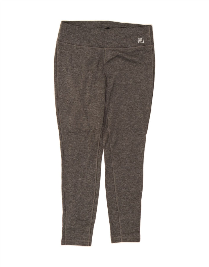 FILA Womens Leggings UK 14 Large Grey Polyester Vintage Fila and Second-Hand Fila from Messina Hembry 