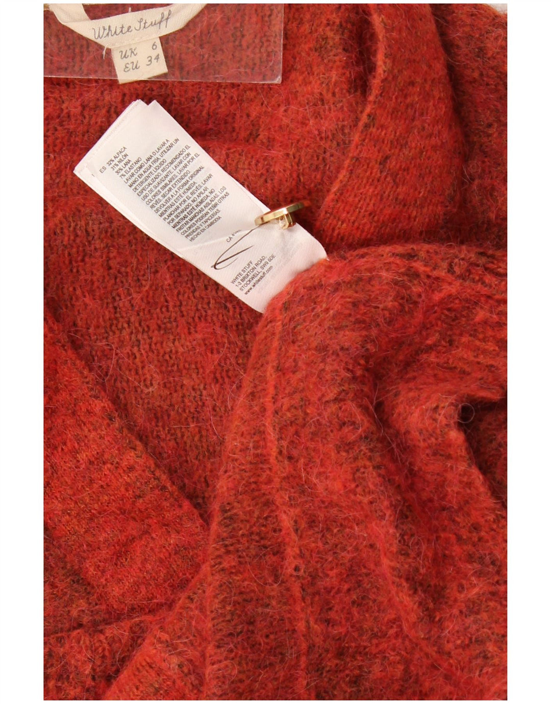 Женский свободный кардиган-свитер White Stuff UK 6 XS Красный в крапинку