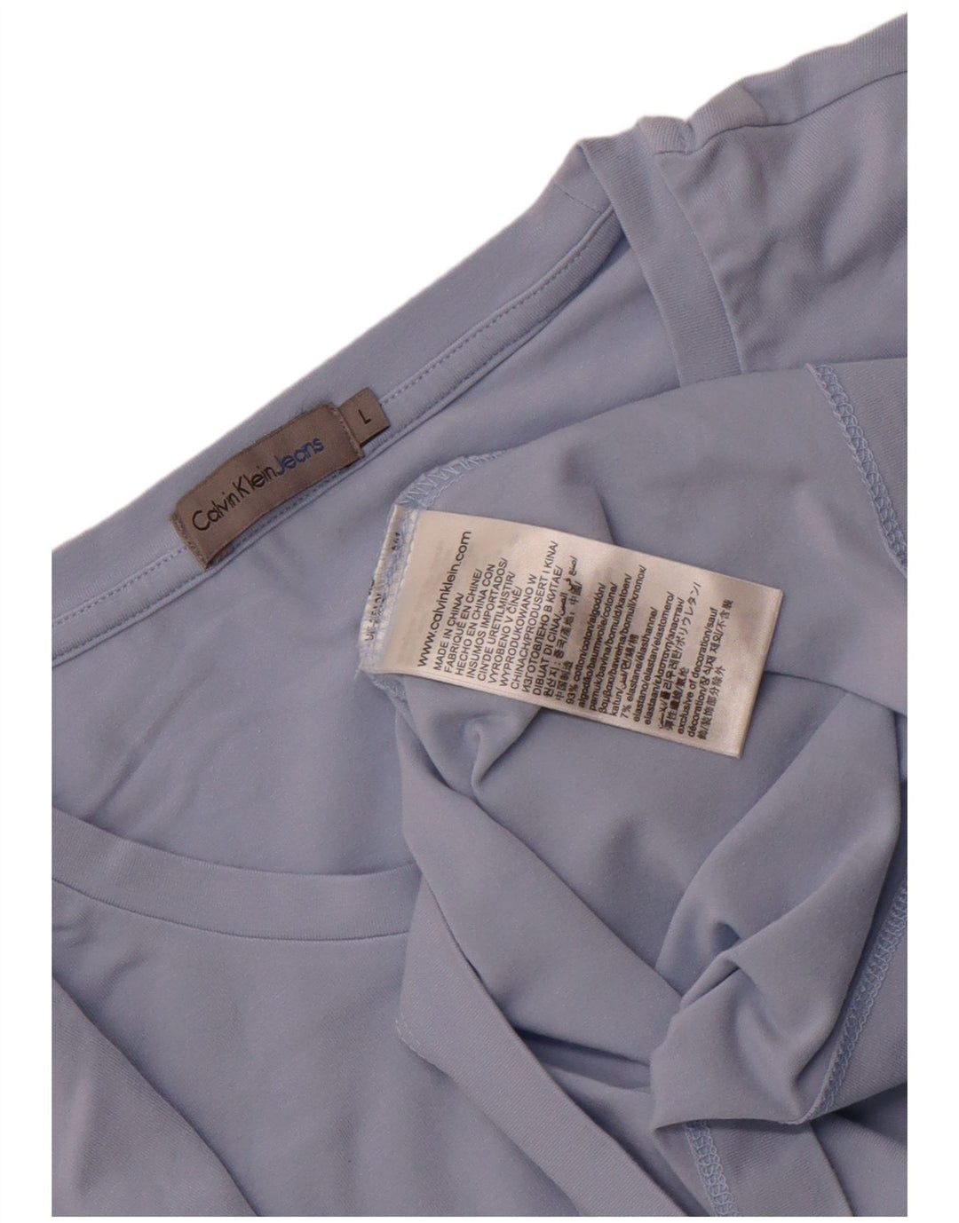 Мужская футболка с рисунком Calvin Klein Jeans, большой синий хлопок