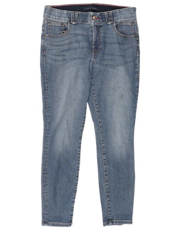 Женские джинсы скинни TOMMY HILFIGER США 10, большие размеры W33 L28, синий хлопок