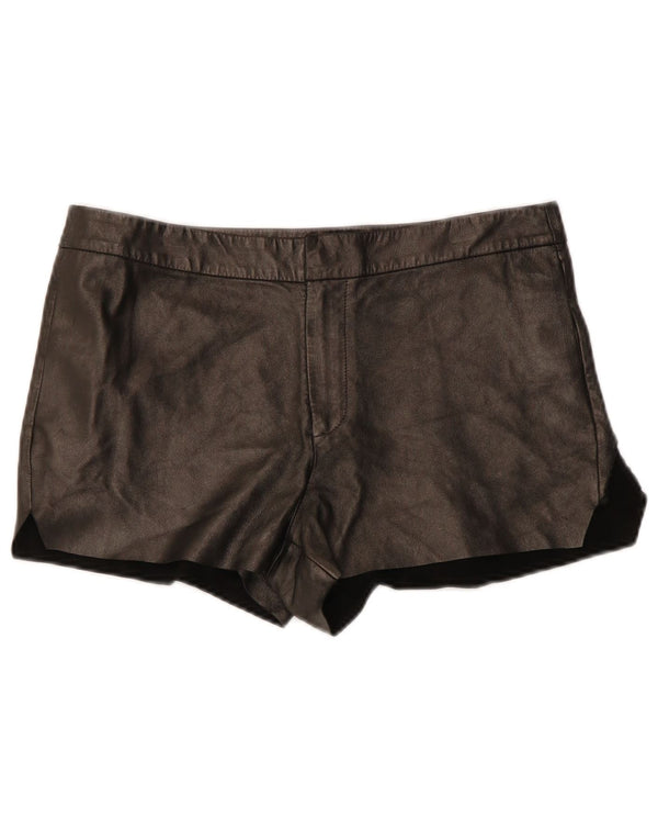 Женские кожаные шорты All Saints W29, средние, черные