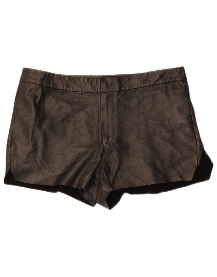 Женские кожаные шорты All Saints W29, средние, черные