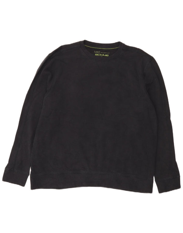Мужской свитшот Marks & Spencer стандартного кроя 2XL, темно-синий, хлопок