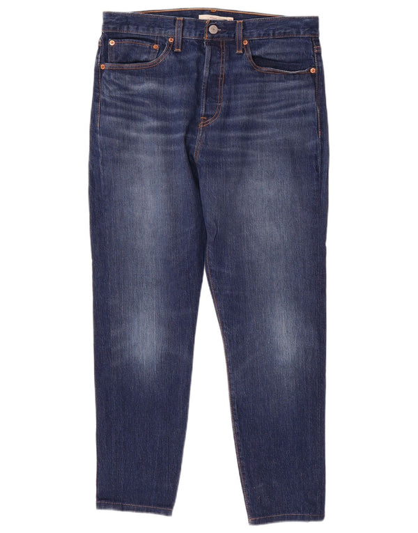 Женские укороченные джинсы Levi's на танкетке W30 L26, синий хлопок