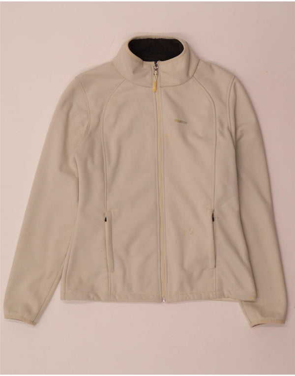 Женская флисовая куртка свободного покроя Reebok UK 6 XS из белого полиэстера