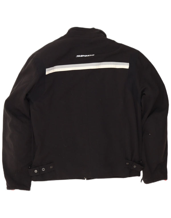 Мужская гоночная куртка Spidi UK 40, большая черная, полиамид с цветными блоками