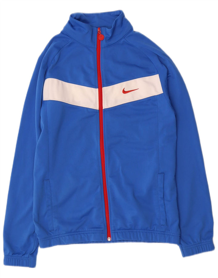 Спортивный костюм Nike для мальчиков, верхняя куртка 13–14 лет, XL, синий полиэстер с цветными блоками