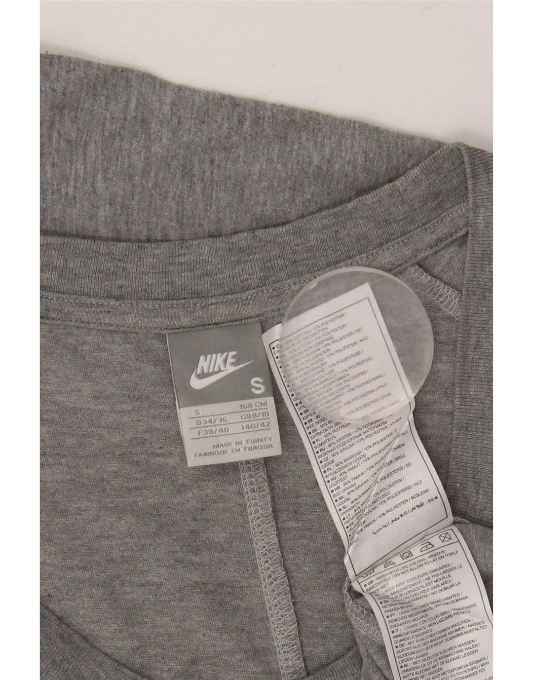 Женский топ с длинным рукавом Nike UK 10, маленький серый хлопок