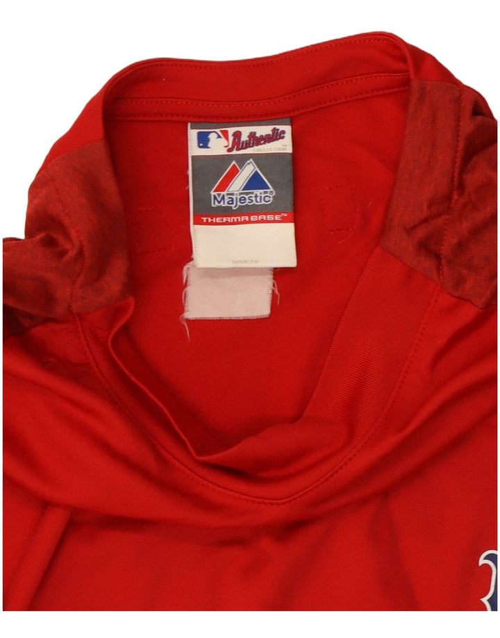 Мужская футболка Majestic Top, большая красная спортивная футболка из полиэстера