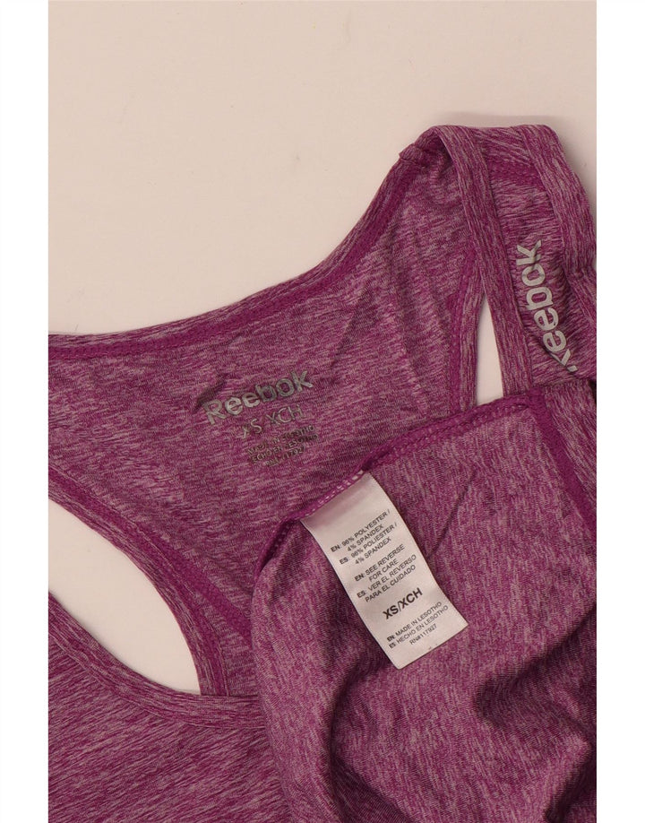 Женский жилет REEBOK UK 6 XS фиолетовый в крапинку из полиэстера
