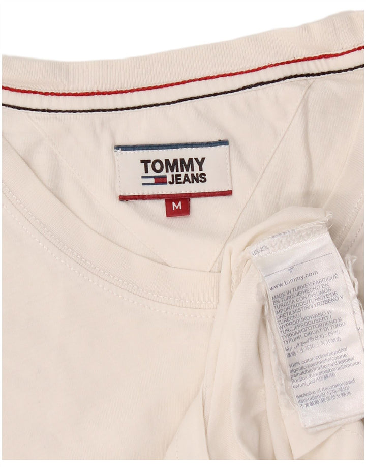Tommy Hilfiger Мужская футболка из хлопка среднего размера белого цвета