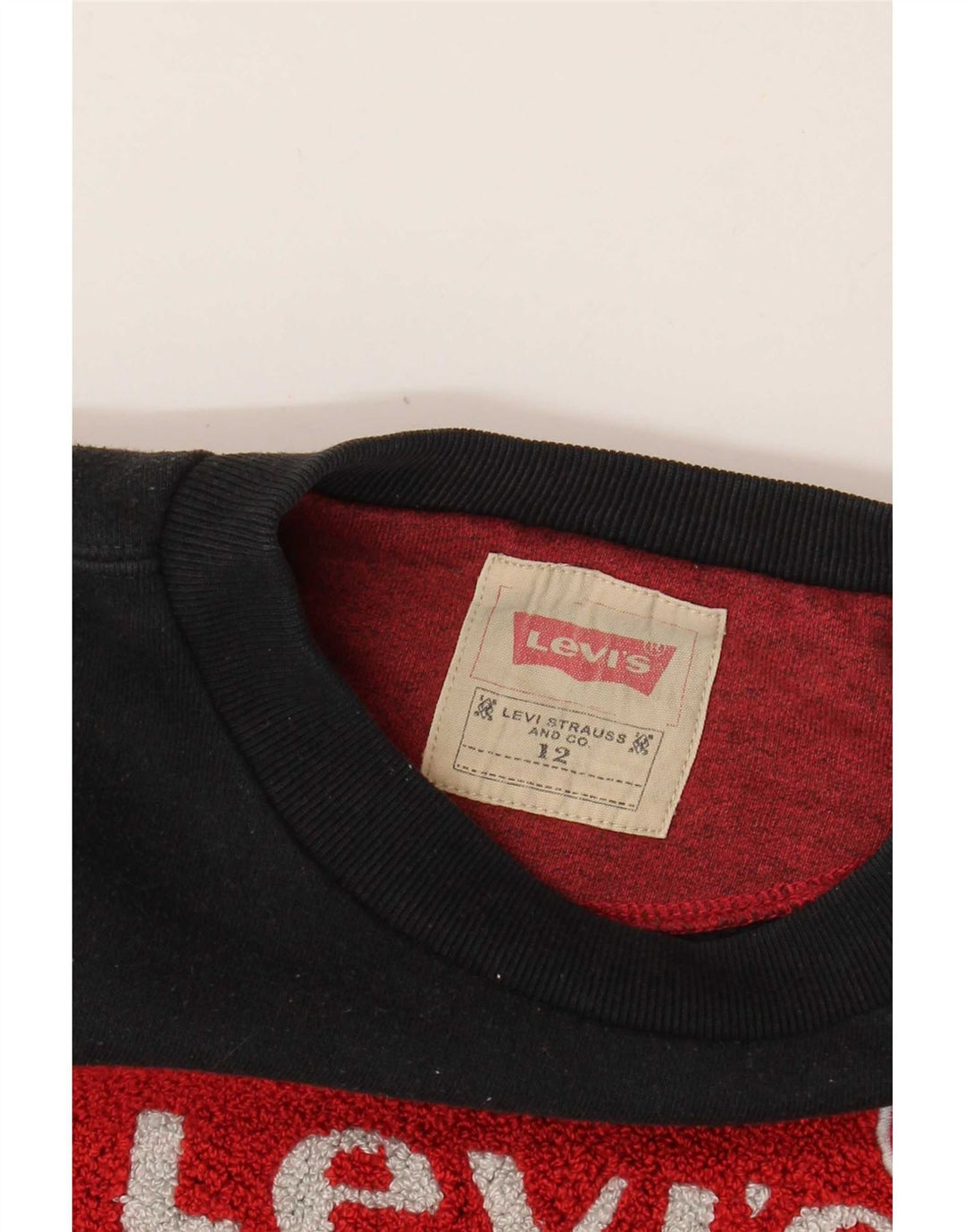 Свитшот с рисунком Levi's для мальчиков 11-12 лет, черный хлопок