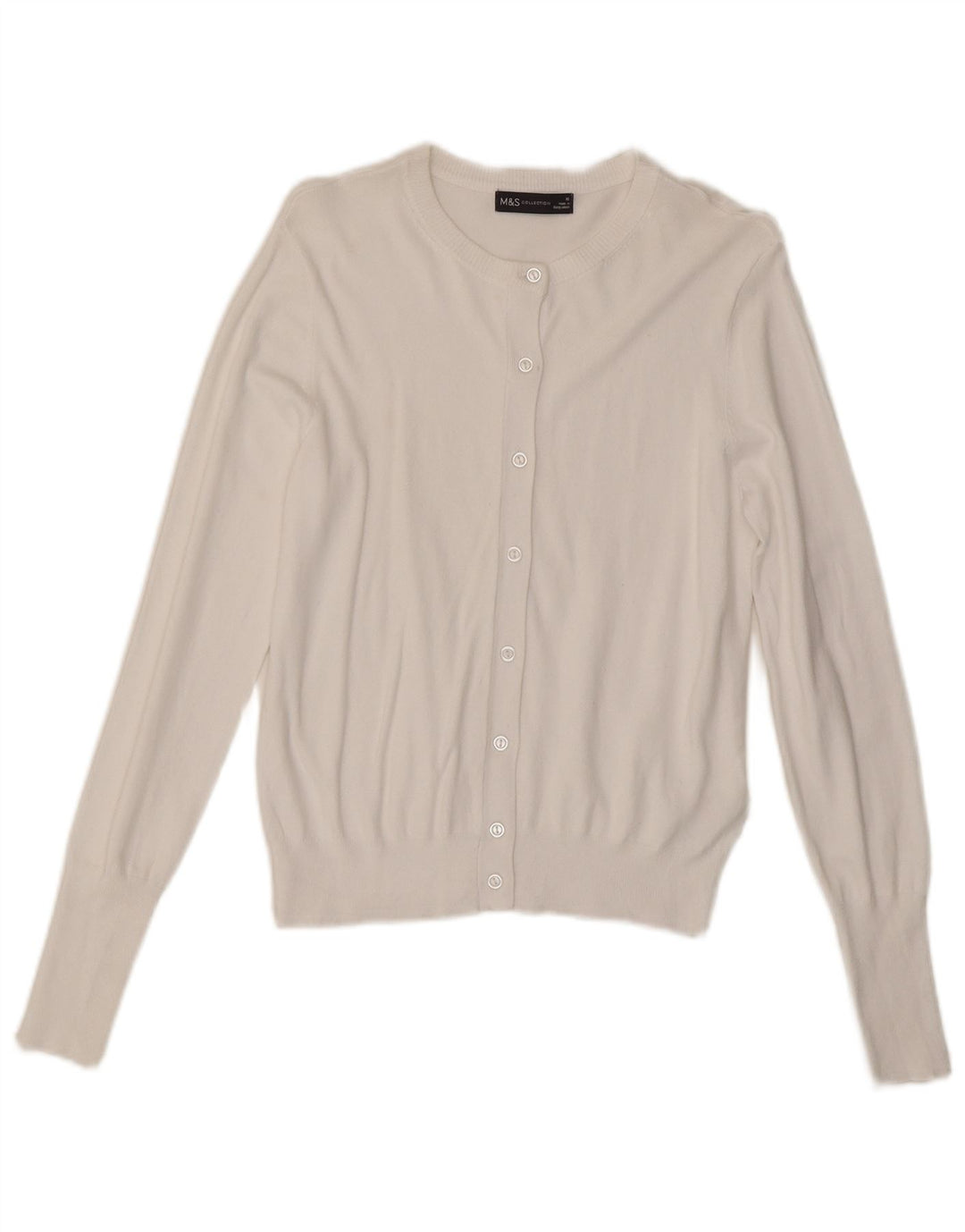 Женский кардиган Marks & Spencer UK 10, маленький белый вискоза