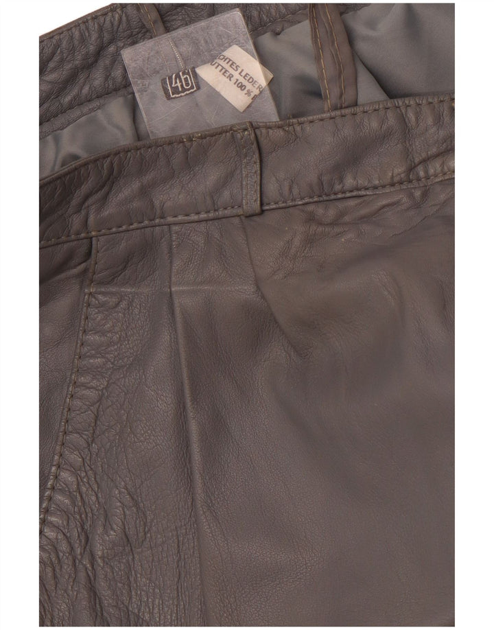 ВИНТАЖНЫЕ женские брюки с высокой талией IT 46 Large W30 L31 Серая кожа