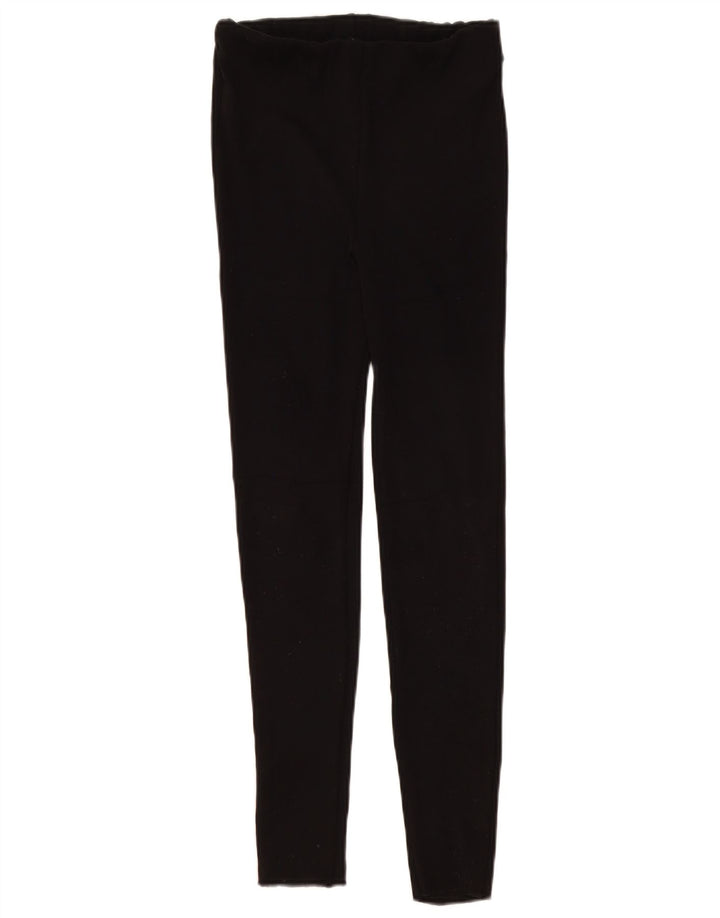 Женские леггинсы Zara UK 12, средний черный полиэстер
